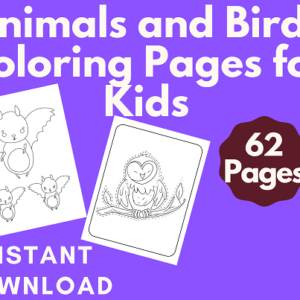 Baby animals and birds coloring pages 62 pages
