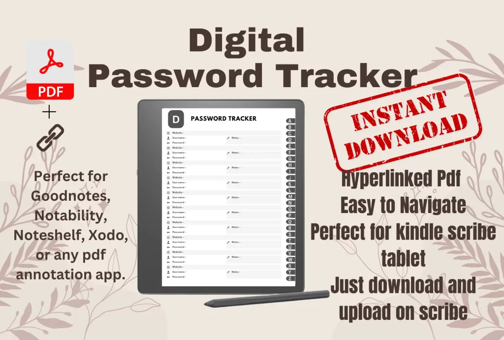 Digital Password Tracker