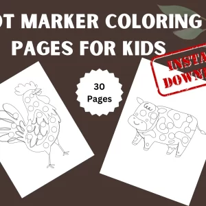 Dot Marker coloring pages for kids