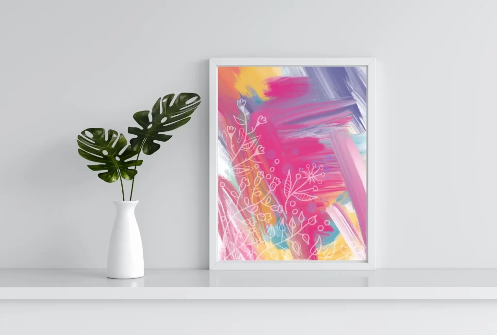 Color Burst Abstract Wall Art