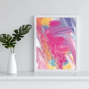 Color Burst Abstract Wall Art