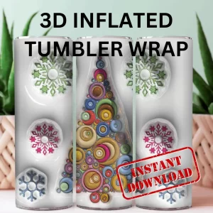 3d puffed tumbler wrap