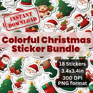 Printable Christmas theme stickers